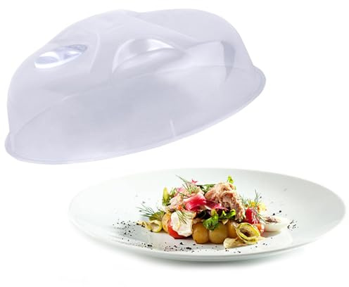 Large Plastic Microwave Food Cover 25cm BPA & Dishwasher Safe Keeps Food Fresh (1 Cover)
