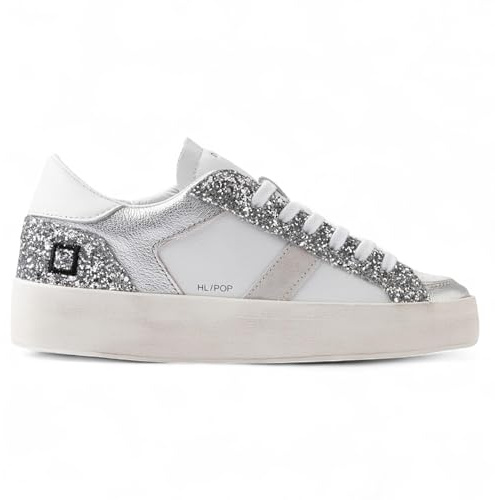 D.A.T.E. Sneaker Donna Hill Half Pop White-Silver (37)