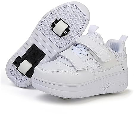 MiDuoHU Rollschuh Schuhe Double Wheels Skateboarding Schuhe Sportschuhe 2 In 1 Multifunktionale Outdoor Laufschuhe(2,33 EU)