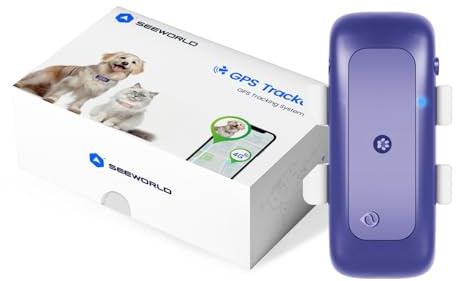 SEEWORLD 4G Pet GPS Tracker for Dogs Cats, Real-Time Location, IP67 Waterproof, Geo-Fence, 180 Days History, Subscription Required