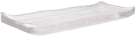Angoily Plateau à Sushi en Verre Transparent Oblong, Grand Format, Assiette de Service Multifonction pour Présentation de Plats Japonerie, Vaisselle Réutilisable pour Sushis et Snacks