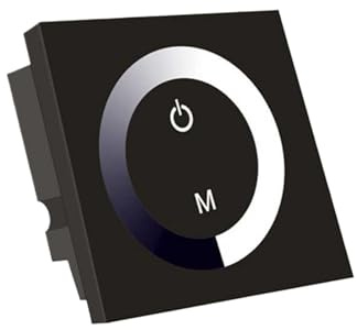 86-Panel-Single-Touch-Controller-LED86-Wanddimmer-Touchpanel-Controller-LED-Dimmer(WM-TC002A-1CH-Black)