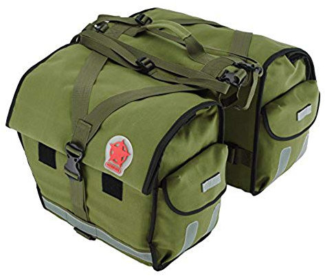 WSJYP Hochwertige wasserdichte 40-50-l-Doppelpacktasche, Roswheel MTB Bike wasserdichte Hintere Fahrradtasche, Packtaschen Fahrradtasche