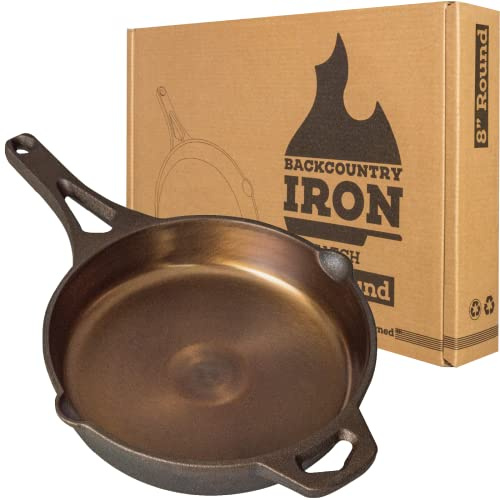 Backcountry Iron 8 Pre-Seasoned Cast Iron Round Frying Pan