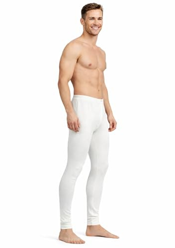 Pinuccio Venegoni Lot de 2 culottes en laine et coton pour homme, fabriquées en Italie, mutandons pour homme et femme, avec poignet, pantalon pour homme, blanc, Blanc, XXL