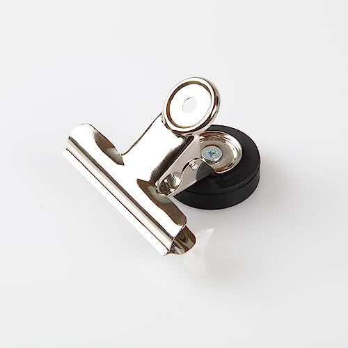 Magna-C® Magnetische Listenklemme | magnetischer Dokumentenhalter | Klemme mit gummierten Magneten | Klemmbrett für Ordnung in Büro, Haushalt und Werkstatt (1 Magnet)