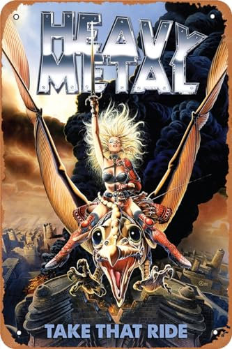 Heavy Metal Filmposter Vintage Blechschild Retro Metallschild für Cafe Bar Büro Zuhause Wanddekoration Geschenk 30,5 x 20,3 cm