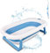 Mobiclinic® kids, Vaschetta bagnetto neonato, Pieghevole, Bubba, Design interno antiscivolo, Facile trasportare, Maniglia per appenderla, Include tubo di drenaggio, Piedini, Sicuro, Blu