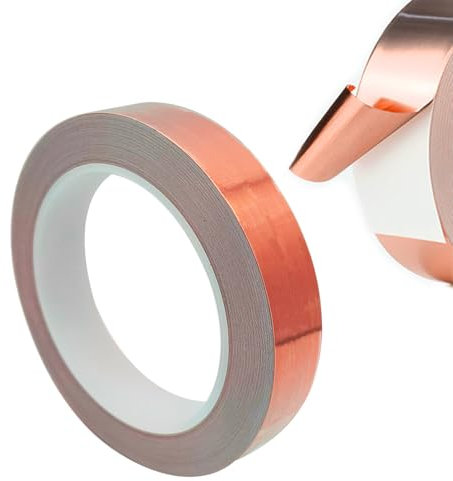 senvenelec (20 mm × 20 m × 1 pezzi, con nastro di schermatura in rame, conduttivo, schermatura EMI e RF, circuito di carta, manutenzione elettrica, saldatura, decorazione 1 rotolo.