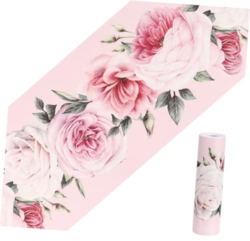 HOMOCONO Autocollant motif floral papier peint bordures autocollant pour mur design étanche pour salle de bain cuisine et salon 15 cm x 300 cm