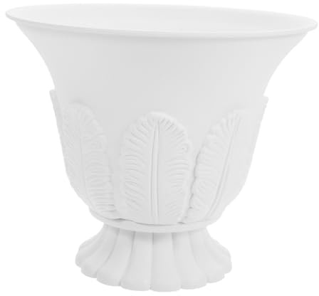 Abaodam Maceta Pedestal de Estilo para Flores Maceta Decorativa de Plástico para Bodas de Mesa y Decoración del Diseño Clásico y Ligero para Jardín y Porche Exterior