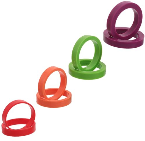 ARTSEWPLY Set 8 Anelli Distanziatori in Silicone per Mattarello, Guide Spessore Pasta per Biscotti e Pizza, Antiscivolo e Facili da Pulire, Strumenti Precisi per Pasticceria e Cucina