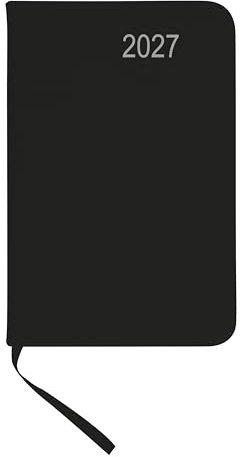 Livepac-Office Taschenkalender 2027 / ca DIN A7 / mit PU Einband/Farbe: schwarz