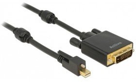 DeLOCK 85637 Adaptateur et connecteur de câbles Mini Displayport DVI 24+1 Noir