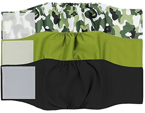 Amaliy Waschbare Hundewindeln Puppy Wrap (3 Stück), Wiederverwendbare Hunde Windeln für Rüden (M(Taille: 34-44cm))
