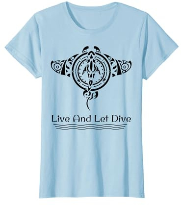 Live and let Dive Geschenk für Tauchen und Schnorcheln T-Shirt