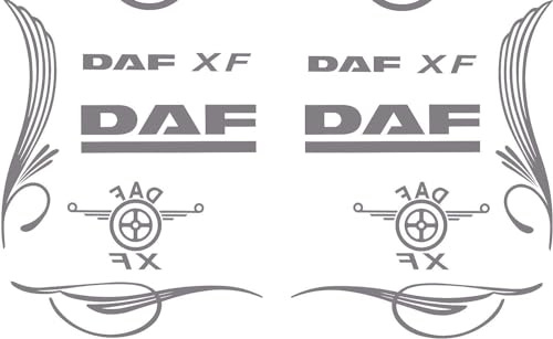 Großes Set DAFAufkleber XF Seitenscheibe Truck LKW Set Windschutzscheibe Logo Typ2 Aufkleber,Sticker,Decal,Autoaufkleber,UV&Waschanlagenfest,Profi-Qualität von myrockshirt