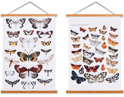 Ywlake Magnetischer Posterrahmen, helles Holz, Posteraufhänger, Aufhängeset für Leinwand-Kunstdruck, 61 cm, Teakholz, 2 Stück