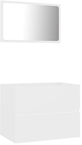 vidaXL Juego de Muebles de baño 2 pzas Madera contrachapada Blanco