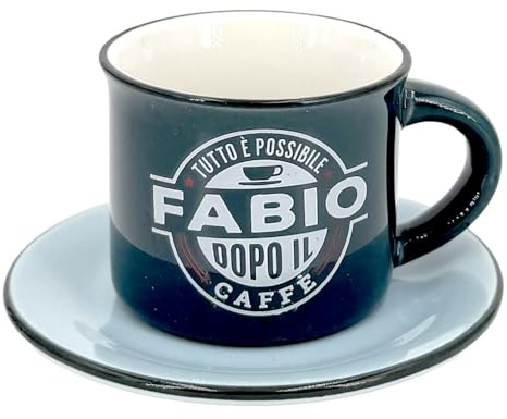 Clearco TAZZINA DA CAFFE' PERSONALIZZATA CON PIATTINO - FABIO