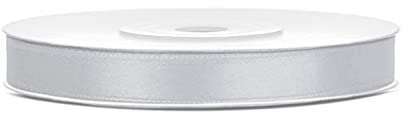 Satinband Polyester Schleifenband Seidenband Geschenkband 6/12/25/38/50/100 mm x 25 m (Größe 6mm x 25m - Farbe Grau)