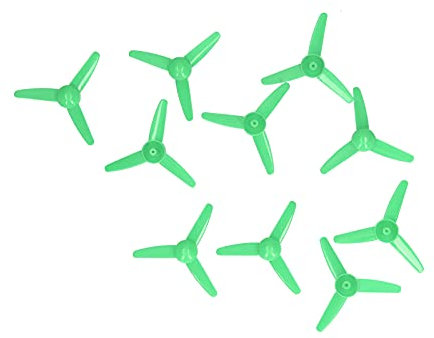 FTVOGUE 10Stück 70mm 3 Klingen Propeller ABS Kunststoff DIY Projekte Spielzeugboot RC Auto Rotierendes Zubehör 2mm Loch(Grün)