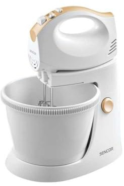 Sbattitore a mano con ciotola girevole, 500 W, colore: Bianco