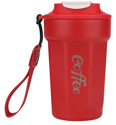 Sitayakuma Kaffeebecher to go Thermobecher Edelsthal 316, 480ml Auslaufsicher Kaffeebecher mit Deckel Travel Mug Personalisiert, Thermos Mug Auto Isolierbecher für Kaffee, Wasser und Tee - Rot