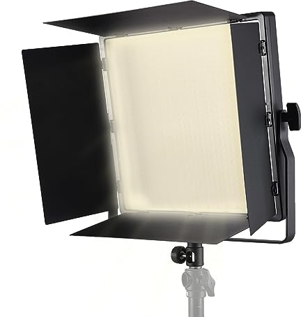 Andoer Luce video a LED bi-colore, pannello luminoso a LED 3200K-5600K dimmerabile LED Video serie DC/NP alimentato a batteria con controllo remoto della visiera per giochi Youtube Conference