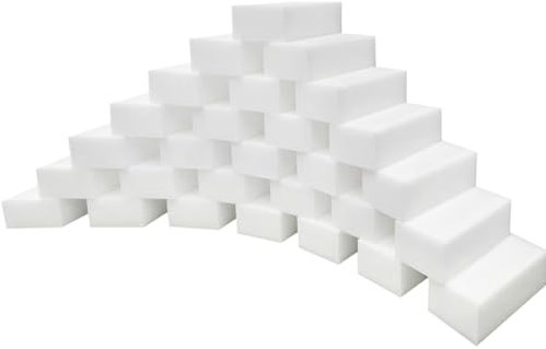 Cozylkx Paquete De 100 Esponjas De Melamina para Limpieza De Cocina, Almohadillas De Limpieza Mágicas, Estropajos De Esponja Antiarañazos para El Hogar
