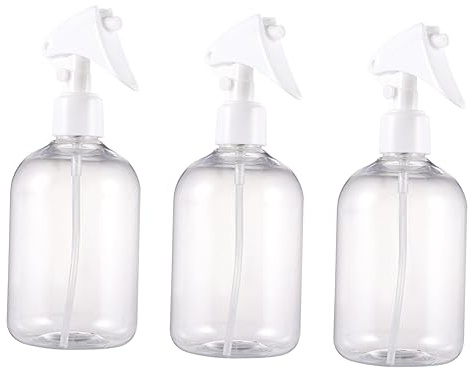 Housoutil Lot de 3 Flacons Pulvérisateurs Rechargeables en Pet 350ml Design de Gâchette Lisse pour Soins Peau et Usage Extérieur
