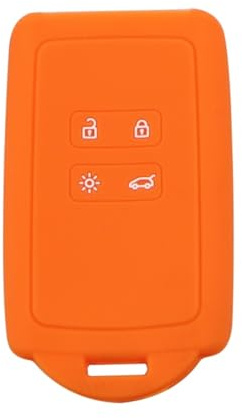 OTMIK Silikon Autoschlüssel Hülle passend für Renault Captur Megane Talisman Espace Clio Zoe Koleos Scenic 4 Arkana Dacia Sandero Karte Schlüsselhülle Zubehör (Orange)