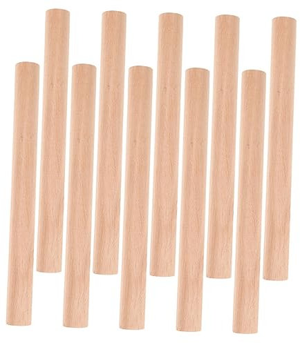 KONTONTY 10stücke Holzdübel Stangen Zum Basteln Aus Holz Für Heimwerkerarbeiten Und Diy Anwendungen Natürliche Holzfarbe Langlebig Und Praktisch