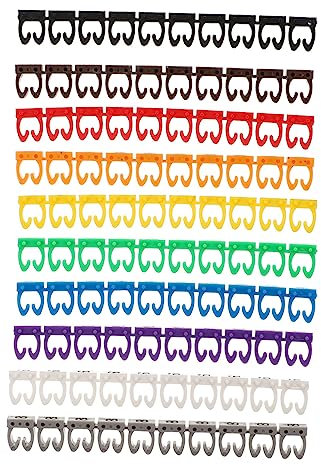 KONTONTY 100stücke Bunte Nummern Kabelkennzeichnungstecker Kunststoff Kabelmarkierer Drahtidentifikation Farbig Wiederverwendbar Für Einfache Kabelbeschriftung Und Übersichtliche Kabelführu