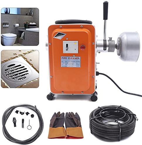MEELRYD Rohrreinigungsmaschine 750W Abflussreiniger 20Mm-150Mm, Rohrreinigungsgerät Neu Abflussreinige Rohrreinigungs-Maschine Baggerlänge 20M