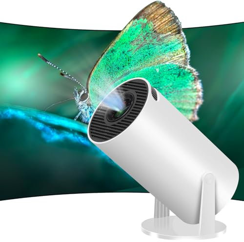 Wifi6 5G Proyector Portatil, Proyector 4k, Android 11 Proyector, Bluetooth 5.0 Mini Proyector PortáTil, Giratorio 360 Grados, Puede Utilizarse En Cualquier Escenario(1)