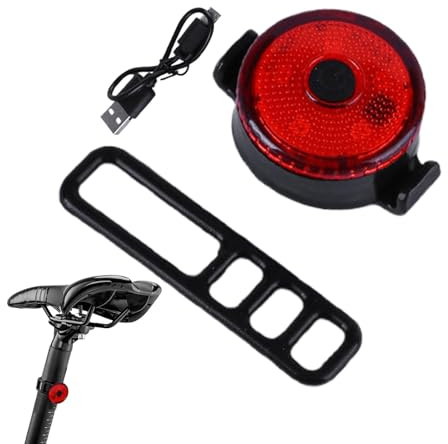 Feu arrière de Cycle, Feux de Scooter, Lampe arrière à Cycle de Charge USB, 3 Modes d'éclairage Lumière résistante à l'eau, Accessoires de vélo de Montagne pour Les déplacements