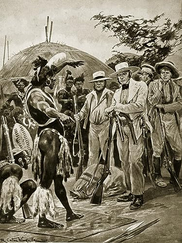 ZHAOSHAN Berühmte Gemälde Kunst Poster Leinwand Tier Bild die Briten in Natal Illustration von Richard Caton Woodville Junior klassischer Kunstdruck für Wanddekoration 60x90cm