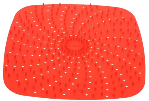 OKUMEYR 1pc Anti-Stick Air Fryer Liner Reusable Silicone Baking Mat Perforated Steamer Pad for Easy Cleaning Heat Dissipation for Chicken Fish Vegetables and More