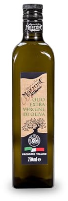 Olio Extravergine di Oliva Coratina 750ML – Bottiglia – Olio Evo Estratto a Freddo – Gusto Intenso e Fruttato – 100% Italiano – Frantoio Mazzone