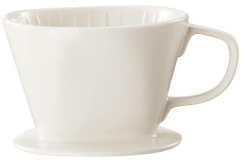 fkngcp Ceramic Coffee Filter Reusable Pour Over Coffee Maker Dripper with 3 Drip Holes WhiteReusable Pour Over Dripper
