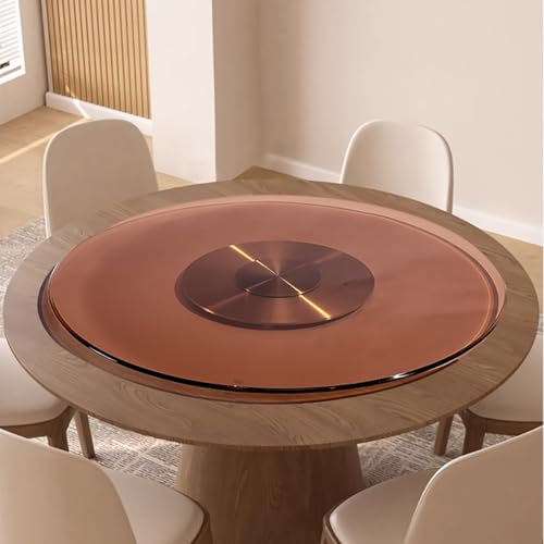 Générique Plateau Tournant En Verre Lazy Susan Plateau Rotatif pour Table À Manger, 60-100cm Grande Assiette De Service Ronde, Rotatif À 360°(60cm/24inch)