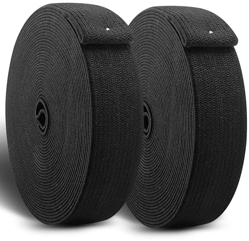 ✮Marque Française✮-CZ Store®- Elastique Couture 10 METRES (11 Yards)|Largeur 30 MM|✮✮Garantie A Vie✮✮-Ruban Elastique Couture Vetement/Pantalon/Perruque- Elastique Noir|Lot DE 2|
