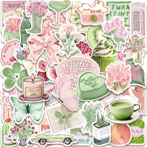 Auroriel 100 Stücke Aesthetic Aufkleber Set, Wasserfeste Fantasy Sticker für Laptop, MacBook, Kindle, Koffer, Scrapbooking, Journal, Skateboard, Fahrrad, Helm, Tumblr Stickerbomb