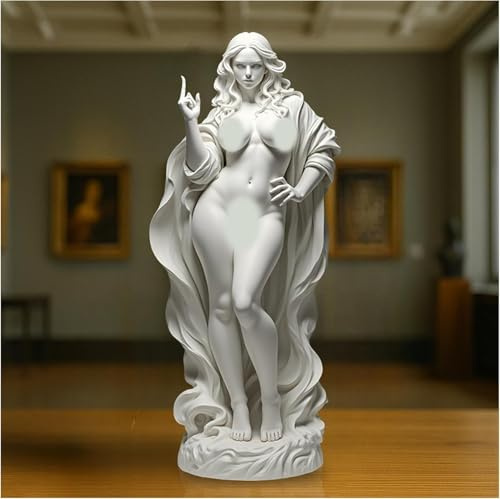 Macamolly Mittelfinger-Skulptur Hexe Attitude Das Original-Symbol zum Sprechen mit der Hand, 20 cm, Statue, Raumdekoration, Raumdekoration