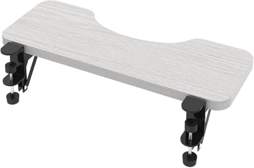 Cassetto per tastiera, prolunga da tavolo, ripiano per tastiera da tavolo, bracciolo pieghevole per computer, vassoio per casa/ufficio con morsetto a C (acero bianco, 65 x 24 cm)