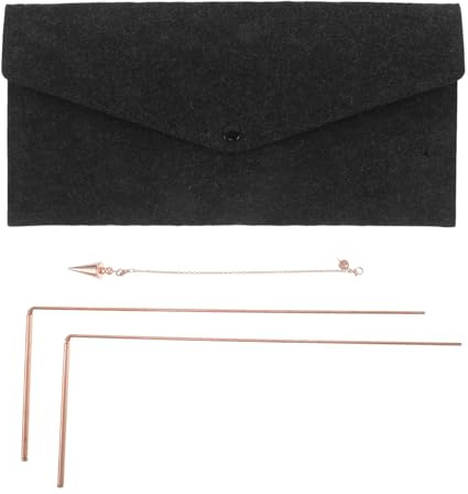 YARNOW Baguette de Sourcier en Laiton pour Chasseur d'Esprits Paquet en Feutre, Outil Portable et Léger pour Découverte d'or en Extérieur