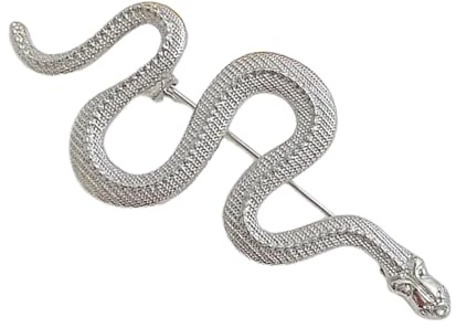 Année du serpent 2025 Broche Pin Métal Broches Punk Insigne pour la Mode Adultes Amateurs de Culture Chinoise Événement Formel Femme Broche, Argent (Silver), taille unique
