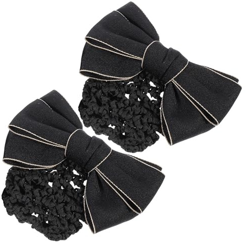 Luxshiny Haarknoten Kopfbedeckung 2er Pack mit stabilem Clip und schlichtem Design, Schwarz für Mädchen und Frauen bei formellen und lockeren Zusammenkünften