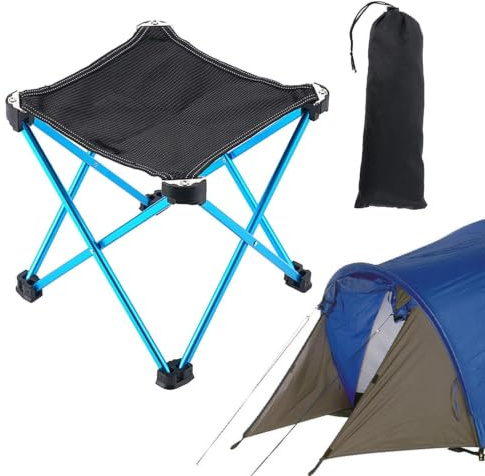 Generisch Campinghocker,Camping-Fußhocker Extra großer zusammenklappbarer | Stuhl Klappbare Campingstühle für Spaziergänge im Freien, Wandern, Reisen, Picknick, , Angeln, Rucksackreisen, Tre